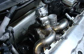 Golf 4 V6 "4-Motion" Turbo Komplett Umbau auf Turbotechnik mit angefertigtem HPM-Edelstahl Rohrkrümmer Tial Wastegate 38mm